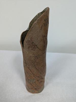 Artistic Etched Pottery Vase Signed Sue H. Fall 90