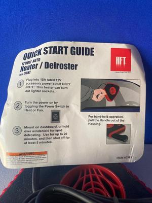 12v Auto Heater/Defroster with Light