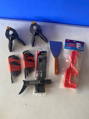 Allen Wrenches, 5gal Bucket opener, Clamps, Zip tie gun and more!
