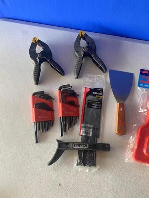 Allen Wrenches, 5gal Bucket opener, Clamps, Zip tie gun and more!