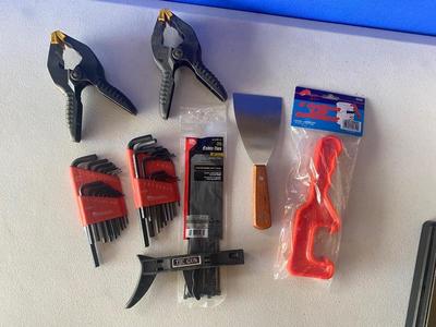 Allen Wrenches, 5gal Bucket opener, Clamps, Zip tie gun and more!