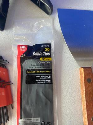 Allen Wrenches, 5gal Bucket opener, Clamps, Zip tie gun and more!