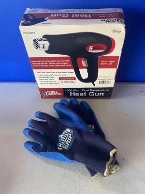 Drill Master Heat Gun and Insulated Large Gloves