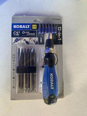 Kobalt 12-in-1 Screwdriver, Pittsburg Tounge & Groove Joint Pliers, & a Big Larry Flashlight