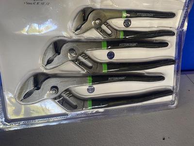 Kobalt 12-in-1 Screwdriver, Pittsburg Tounge & Groove Joint Pliers, & a Big Larry Flashlight