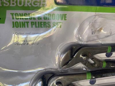 Kobalt 12-in-1 Screwdriver, Pittsburg Tounge & Groove Joint Pliers, & a Big Larry Flashlight