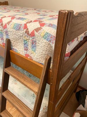 MCM RANCH OAK Twin Bunk Beds