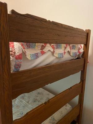 MCM RANCH OAK Twin Bunk Beds