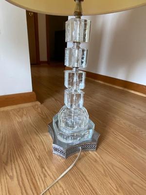 MCM Crystal Base Lamps, Pair