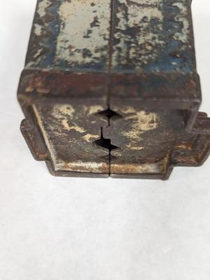 Antique Cast Iron Small Bank Building