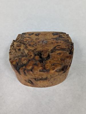 Vintage Signed Maple Burl Trinket Box