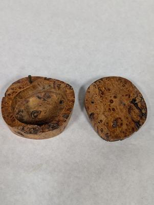 Vintage Signed Maple Burl Trinket Box