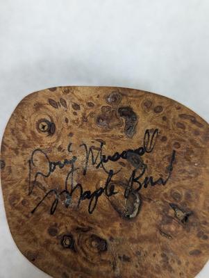 Vintage Signed Maple Burl Trinket Box