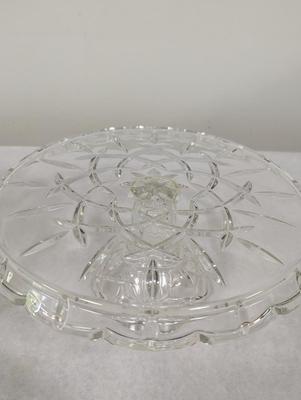 3 Glass Cake Stands (1) Gorham Lady Anne Footed