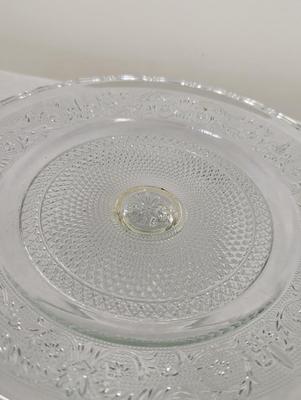 3 Glass Cake Stands (1) Gorham Lady Anne Footed