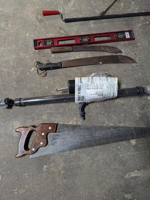 Assortment Of Hand Tools Painting Plumbing Woodworking Tools