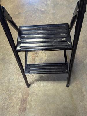 Black Metal Step Stool