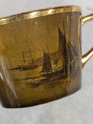 Vintage Ridgways Royal Vistas Ware Plates & Cups - Scene by Famous Artist