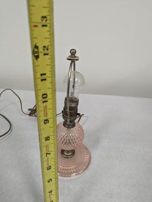Pink Glass Table Lamp