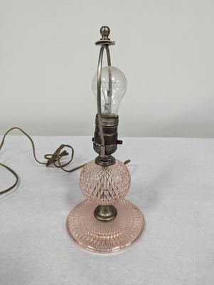 Pink Glass Table Lamp