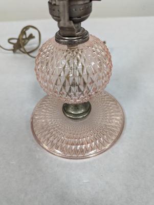 Pink Glass Table Lamp