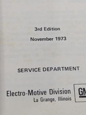 Vintage Train Operation Manuals GP38 - Model RS-3 - SD40-2