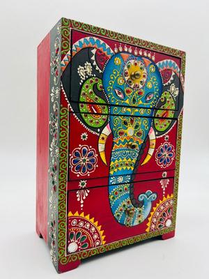 Embossed Wooden Mini Chest Of Drawers
