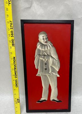 MCM Clown 3D Red Black & White Artcraft