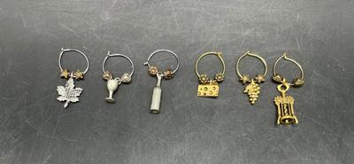 Set of 6 Wine Glass Charms by Doodles