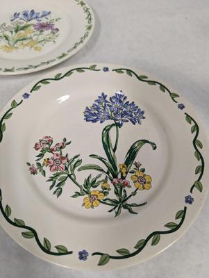 6 - Floral Garden Thompson Pottery China Plates 1 - Inter-National Table Works Plate