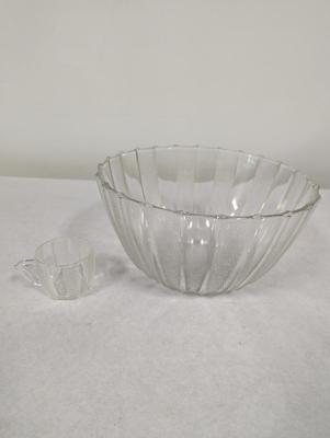 Jeanette Dewdrop Punch Bowl With 16 Cups