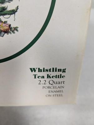 Spode Christmas Tree 2.2 Quart Whistling Tea Kettle