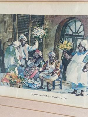 “Flowers + Baskets” Print from Charleston, SC Series, Signed Fouché