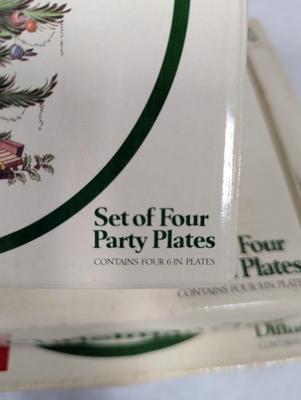 Spode Christmas Tree 4 - 10" Plates, 4 - Salad Plates & 4 Party Plates