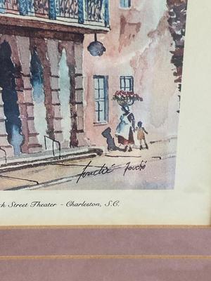 “Dock St. Theater” Print from Charleston, SC Series, Signed Fouché