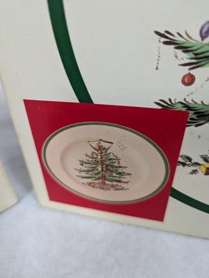 Spode Christmas Tree Double Tier Tray & Tidbit Tray