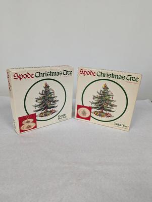Spode Christmas Tree Double Tier Tray & Tidbit Tray