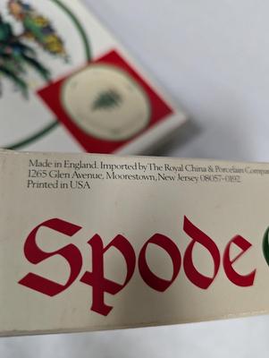 Spode Christmas Tree 16" Oval Platter & Oval Fluted Dish