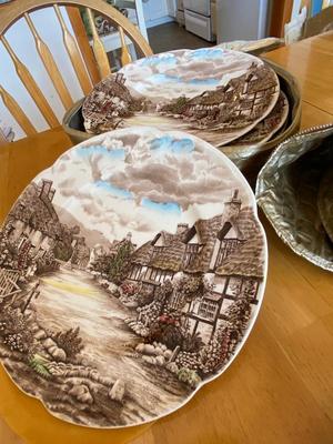 Vintage JOHNSON BROTHERS "Olde English Countryside" China Set, Service for Seven