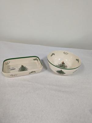 Spode Christmas Tree Serving Dishes