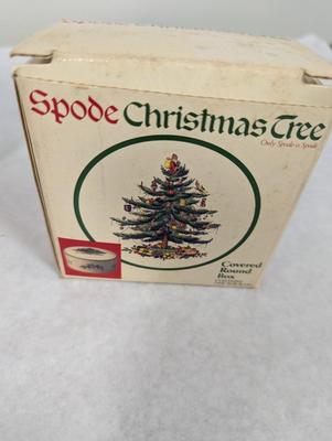 Spode Christmas Tree 2004 Plate, Coasters, & Covered Round Box