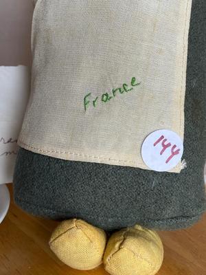 Antique WWII-Era Wooden Doll from France