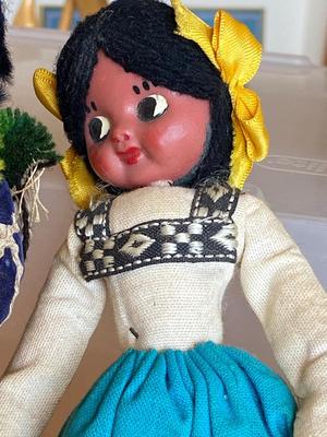 Vintage Folk Art Cloth Dolls from Portugal