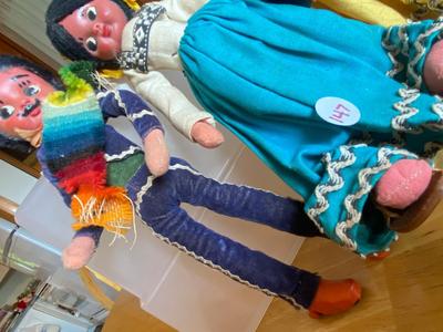 Vintage Folk Art Cloth Dolls from Portugal