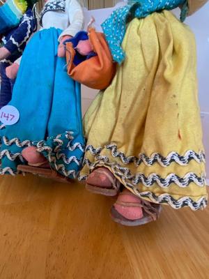 Vintage Folk Art Cloth Dolls from Portugal