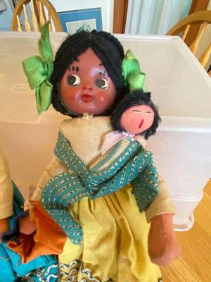 Vintage Folk Art Cloth Dolls from Portugal