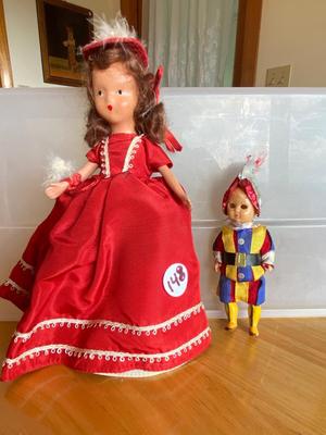 Vintage Pair of Collectors Dolls | Nancy Ann Storybook Doll and Italy Swiss Guard of the Vatican and Pontiff