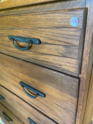 MCM RANCH OAK Four Drawer Dresser