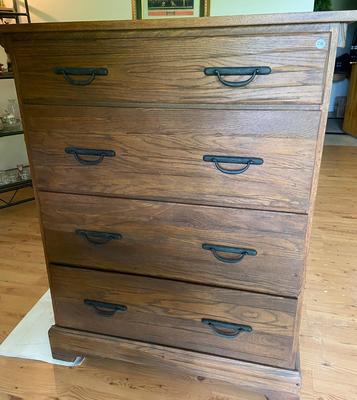 MCM RANCH OAK Four Drawer Dresser