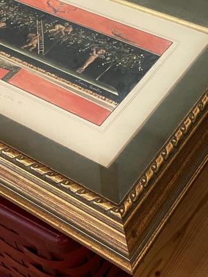 Framed Vintage Watercolor “Dalla 'Casa Dei Vettii’ Scoperia Nel 1894-95”, Signed Ciullo and Matted